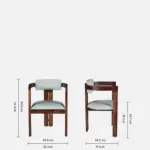 mall Sheesham Wood Arm chair In Provincial Teak Finish - Image 3