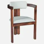 mall Sheesham Wood Arm chair In Provincial Teak Finish - Image 5