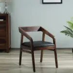 klint Sheesham Wood Arm Chair In Honey Oak Finish