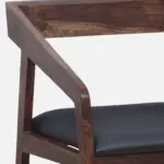klint Sheesham Wood Arm Chair In Honey Oak Finish - Image 6