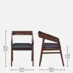 klint Sheesham Wood Arm Chair In Honey Oak Finish - Image 9