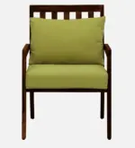 wilton Sheesham Wood Arm Chair In Green & Rustic Teak Finish Set Of 2 - Image 5