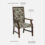 Siting Sheesham Wood Arm Chair In Provincial Teak Finish - Image 8