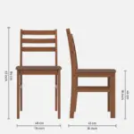 Premium 6 seater wooden dining table set for modern dining room interior - Image 8