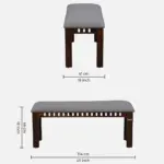 Vrusilla Sheesham Wood 6 Seater Dining Set In Provincial Teak Finish With Bench - Image 10