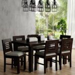 Talira Sheesham Wood 6 Seater Dining Set In Scratch Resistant Provincial Teak Finish