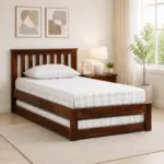 Wrvixa Minimal Sheesham Wood Single Bed Frame