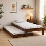 Yalvora Premium Wooden Single Bed in Natural Grain Texture