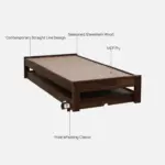 Yalvora Premium Wooden Single Bed in Natural Grain Texture - Image 8