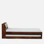 Rlvani Sheesham Wood Single Bed with Smooth Edges in Honey Oak Finish for Modern Homes - Image 3