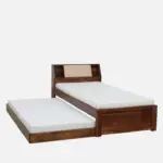 Rlvani Sheesham Wood Single Bed with Smooth Edges in Honey Oak Finish for Modern Homes - Image 4