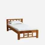 Aonlora Wooden Single Bed with Elegant Appearance and Strong Base in Natural Tone - Image 3