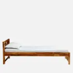 Aonlora Wooden Single Bed with Elegant Appearance and Strong Base in Natural Tone - Image 6