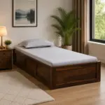 Jexvira Solid Wood Single Bed with Elegant Appearance and Durable Structure for Everyday Use