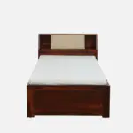 Weto Single Bed in Wenge Finish with Box Storage - Image 6