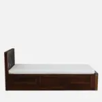 Eorten Sheesham Wood Single Bed In Provincial Teak Finish With Box Storage - Image 8