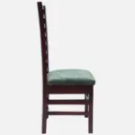 Street Teak Wood Dining Chair (Brown Green  (SET OF 2) - Image 7
