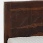Qalvora Wooden Single Bed with Strong Base in Natural Finish - Image 7