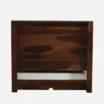 Qalvora Wooden Single Bed with Strong Base in Natural Finish - Image 12