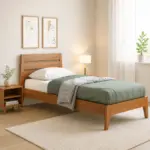 Lrenova Wooden Single Bed with Classic Style and Long Lasting Build Quality