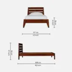 Lrenova Wooden Single Bed with Classic Style and Long Lasting Build Quality - Image 6