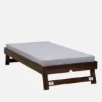 Oelmora Solid Wood Single Bed with Minimalist Design and Smooth Finish - Image 5