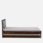 Oelmora Solid Wood Single Bed with Minimalist Design and Smooth Finish - Image 6