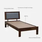 Eimvora Solid Wood Single Bed in Warm Natural Tone - Image 6