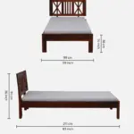 Roodlore Single Bed in Classic Natural Wood Finish - Image 3