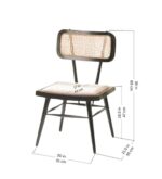 Siker Teak Dining Chair In Charcoal Black Colour (SET OF 2) - Image 4