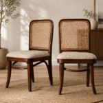 Kosmo Teak Wood Dining Chair In NaturalFinish (SET OF 2) - Image 2
