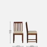 Forvyn Solid Wood 4 Seater Dining Set in Rich Organic Texture - Image 8