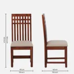Gorvica Sheesham Wood Dining Set with Smooth Organic Finish - Image 11