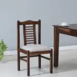 Nain Sheesham Wood Dining chair in Provincial Teak finish (SET OF 2) - Image 4
