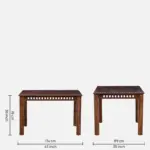 lolvira Solid Wood Dining Table in Pure Natural Essence Finish - Image 3