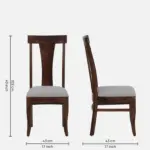 Norveth Solid Wood Dining Table in Deep Nature Tone - Image 4