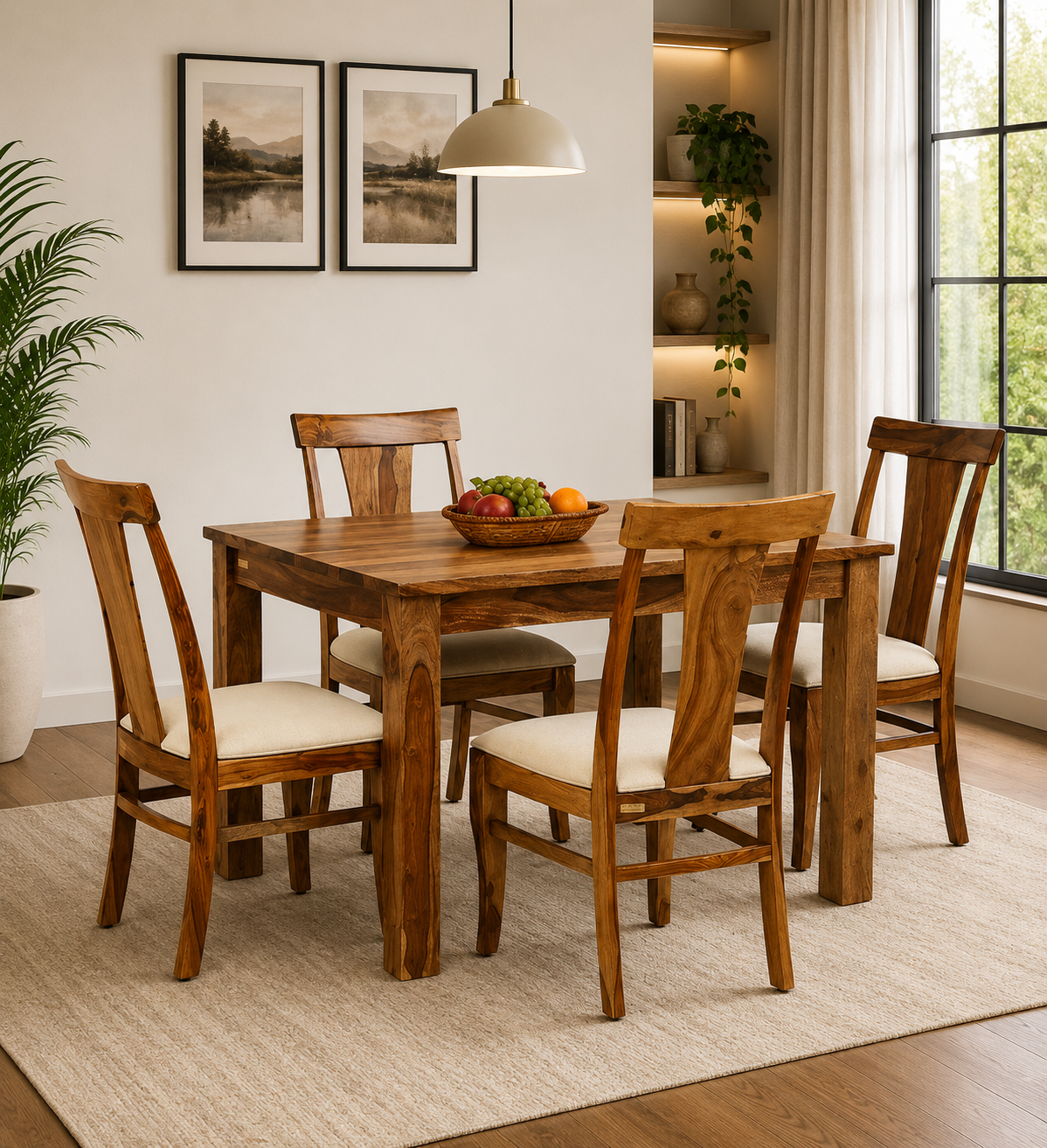 Rrivora-Solid-Wood-Dining-Table-Set-in-Rich-Natural-Texture-classic-wood-1.webp Rrivora Solid Wood Dining Table Set in Rich Natural Texture - Image 1