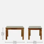 Rrivora Solid Wood Dining Table Set in Rich Natural Texture - Image 9