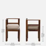 Yorvella Solid Wood Dining Table Set in Natural Harmony Finish - Image 4