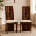 Room Sheesham Wood Dining Chairs in Honey Finish Set Of 2