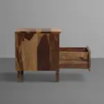 Rlvara Wooden Night Stand with Open Shelf Storage - Image 6