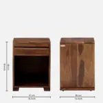 Doodlark Modern Nightstand with Drawer and Open Rack - Image 5