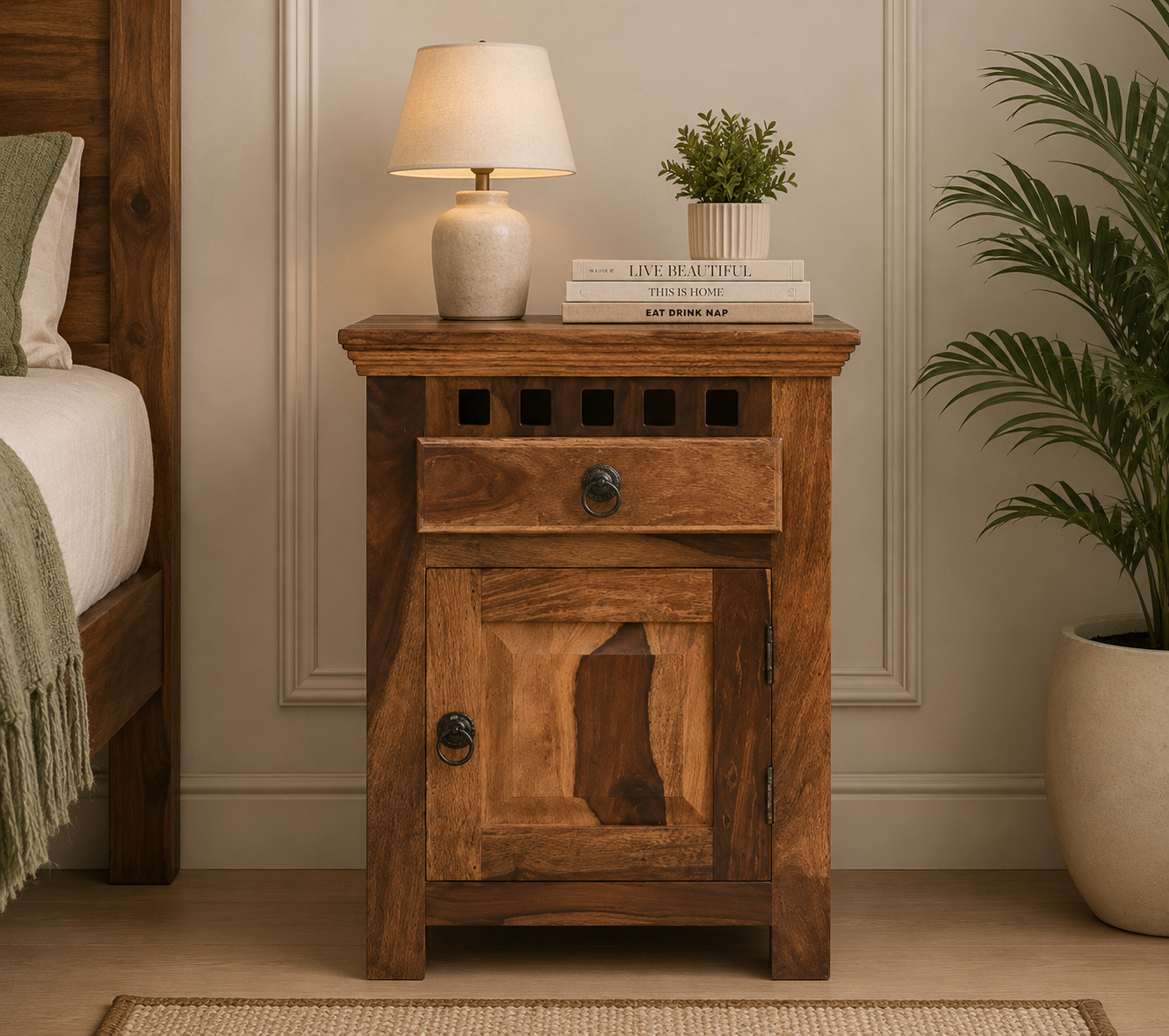 Ienvora-Engineered-Wood-Bedside-Stand-in-Oak-Finish-classic-wood-1.png Ienvora Engineered Wood Bedside Stand in Oak Finish - Image 1