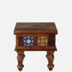 Sanya Natural Wood Bedside Cabinet with Elegant Finish - Image 5