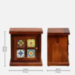 BakAura Minimal Solid Wood Side Table for Bedroom - Image 3
