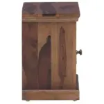 Hustica Handcrafted Wooden Bedside Cabinet with Drawer - Image 3