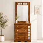 Vinster Contemporary Dressing Unit in Walnut Finish