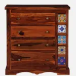 Vinster Contemporary Dressing Unit in Walnut Finish - Image 3