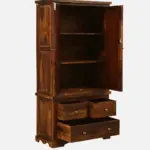 Lohemia Sheesham Wood Storage Cabinet with Decorative Tiles - Image 2