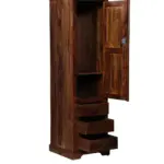 Deritage Sheesham Wood Wardrobe with Designer Tile Inlay - Image 4